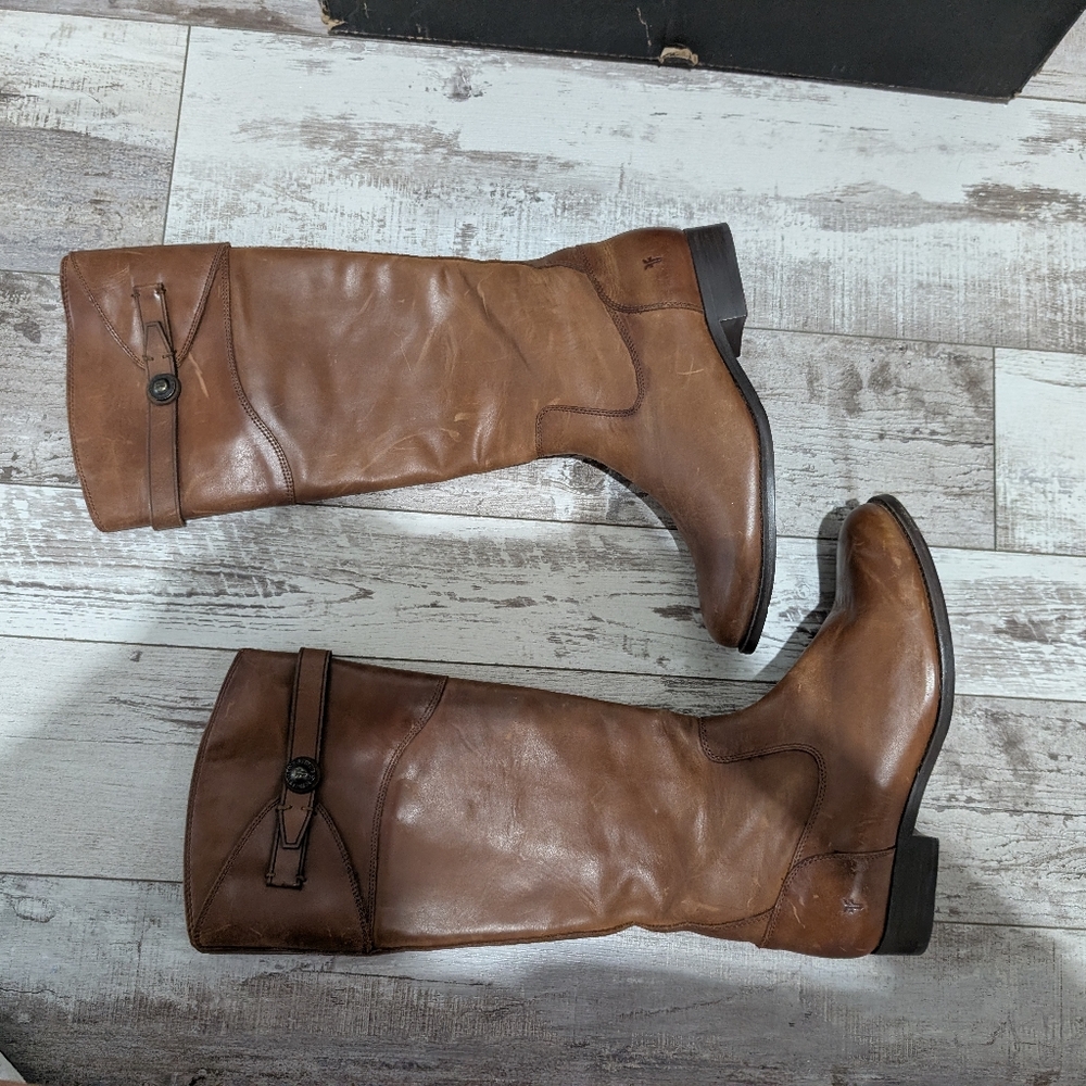 FRYE Molly Button Tall Boots Size 9M Redwood New  MSRP $398.00‎ - Picture 5 of 9